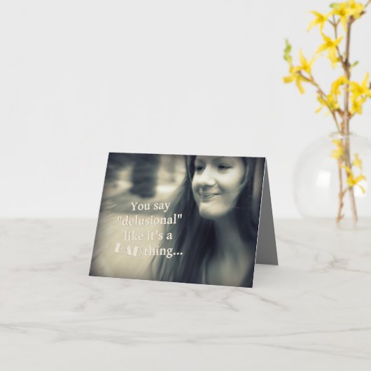 誕生日ユーモアのあるグリーティングカード カード (黄色い花)