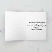 誕生日ユーモアのある挨拶状 カード (内部)