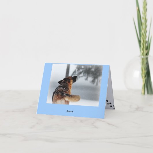 誕生日ユーモアのある挨拶(ドイツの羊飼い) カード (裏面)