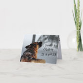 誕生日ユーモアのある挨拶(ドイツの羊飼い) カード (正面)