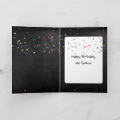 誕生日ユーモアオンブラックシャルボード カード (内部)