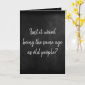 誕生日ユーモアオンブラックシャルボード カード (黄色い花)