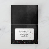 誕生日ユーモアオンブラックシャルボード カード (内部)