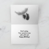 誕生日ユーモアカリコペルシャ子猫カード カード (内部)