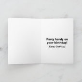 誕生日ユーモアグリーティングカード「斑点」 カード (内部)
