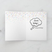 誕生日ユーモアダクリングスと紙吹雪 カード (内部)