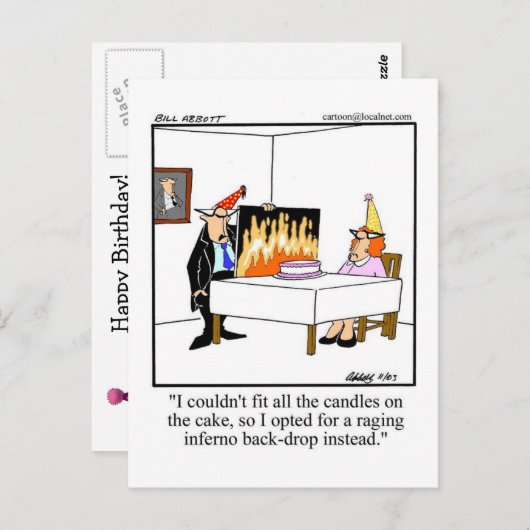 誕生日ユーモアポストカード「斑点」 ポストカード (正面/裏面)