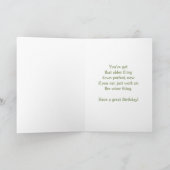 誕生日ユーモア可愛い犬もっと賢くする必要がある カード (内部)