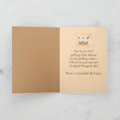 誕生日ユーモア年上の賢い愚かなカスタムものC カード (内部)