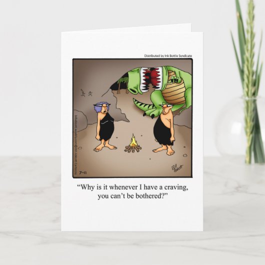 誕生日ユーモア「クレイビング」グリーティングカード カード (正面)