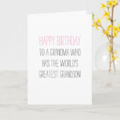 誕生日ユーモラスおばあちゃん孫 カード (黄色い花)