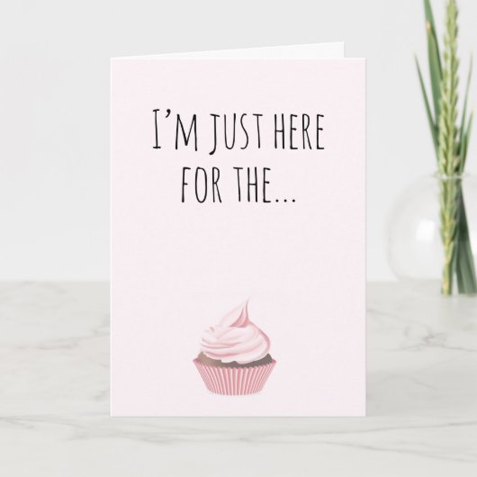 誕生日ユーモラスカードケーキ カード (正面)