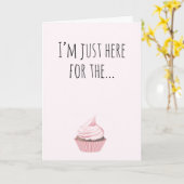 誕生日ユーモラスカードケーキ カード (黄色い花)