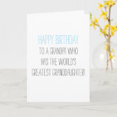 誕生日ユーモラスグランパおじいちゃん カード (黄色い花)