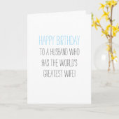 誕生日ユーモラス夫(妻) カード (黄色い花)