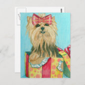 誕生日ヨークシャーテリア ポストカード (正面/裏面)