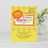 誕生日ライオン招待状 招待状 (スタンド正面)