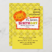 誕生日ライオン招待状 招待状 (正面/裏面)