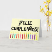 誕生日ライトカスペインのード –  カード (黄色い花)