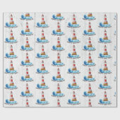 誕生日ライトハウスオンウッド ラッピングペーパー (フラット)