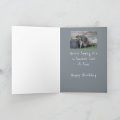 誕生日ラクーンバケットオブおもしろいユーモアカード カード (内部)