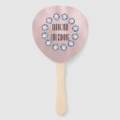 誕生日ラグジュアリーバラ金ゴールドガラステクスチャ ハンドファン (裏面)