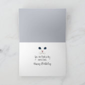 誕生日ラグドール猫が毛皮のラグに カード (内部)