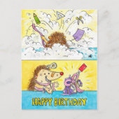 誕生日ラッピング災害はがき(N.Janes) ポストカード (正面)