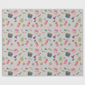 誕生日ラッピング紙ケーキキャンドルスイーツキャンディ ラッピングペーパー (フラット)