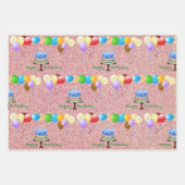誕生日ラッピング紙セット ラッピングペーパーシート (正面)