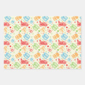 誕生日ラッピング紙フラットシートセット3 ラッピングペーパーシート (正面3)