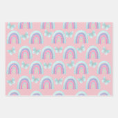 誕生日ラッピング紙フラットシートセット3 ラッピングペーパーシート (正面3)