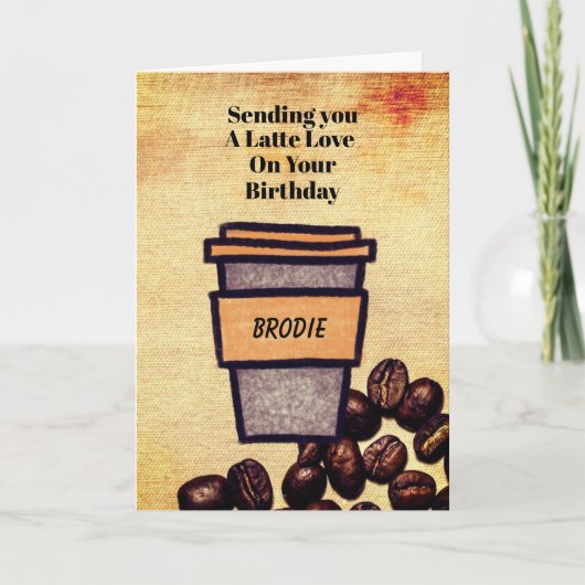 誕生日ラテ カード (正面)