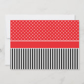 誕生日ラディブ招待状とカウト小さな女の子 招待状 (裏面)