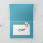 誕生日ラバーアヒル付きイエローアヒル カード (内部)