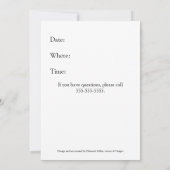 誕生日ラビットヒーロー招待状 招待状 (裏面)