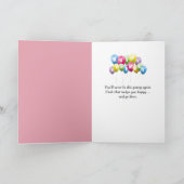 誕生日ラブラドールドッグドードリング カード (内部)