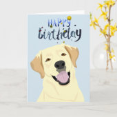 誕生日ラブラドールラボレトリエバーイエロー カード (黄色い花)