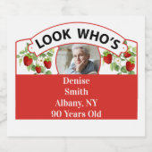 誕生日ラベルセット – 文字とイメージを変更可能 リキュールボトルラベル (シングルラベル)