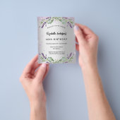 誕生日ラベンダーシルバー予算案 チラシ (手)