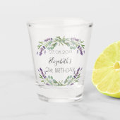 誕生日ラベンダーユーカリのグリーンリー名 ショットグラス (正面)