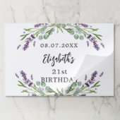 誕生日ラベンダーユーカリパーティー紙ランチョンマット ペーパーパッド (折り畳み)