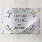 誕生日ラベンダー銀パーティー紙ランチョンマット ペーパーパッド (折り畳み)