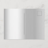 誕生日ラベンダー銀ユーカリ インビテーションポストカード (裏面)