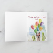 誕生日ラマ カード (内部)