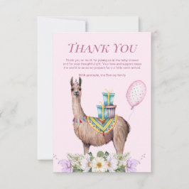 誕生日ラマ サンキューカード