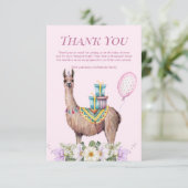 誕生日ラマ サンキューカード (スタンド正面)