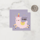 誕生日ラマ ノートカード (正面/裏面インサイチュ)
