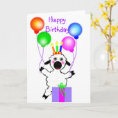 誕生日ラム カード (黄色い花)