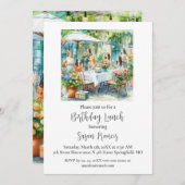 誕生日ランチシックレディース 招待状 (正面/裏面)